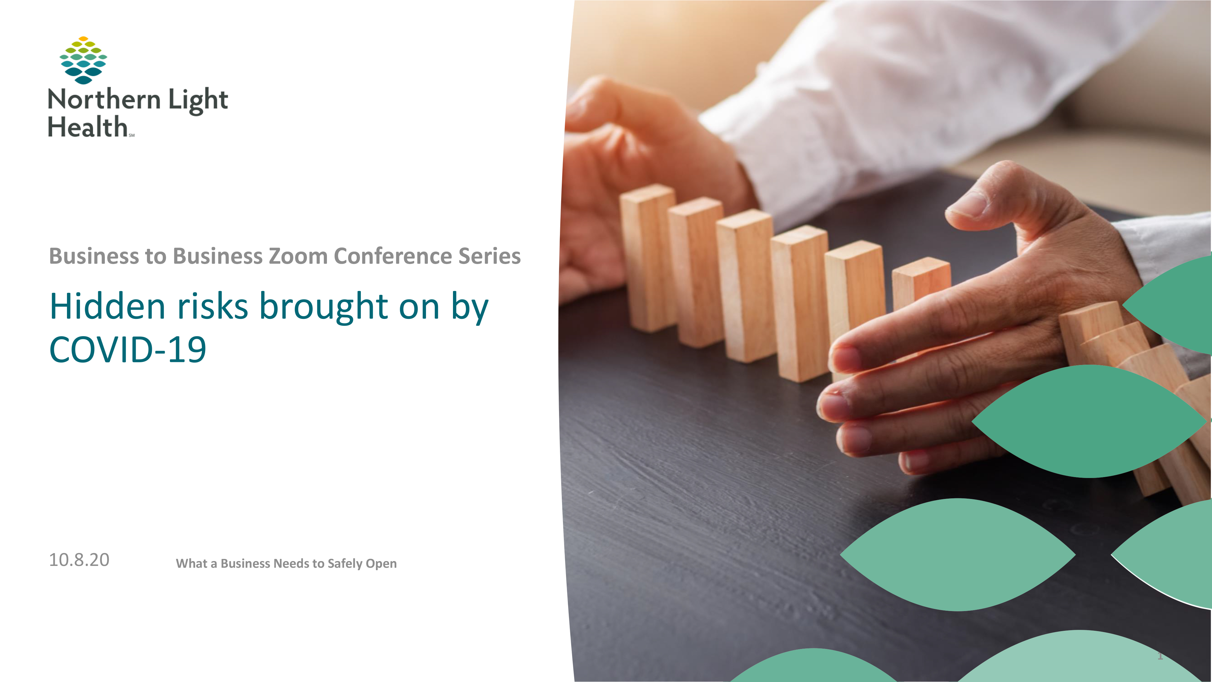 October 8 | Presentation in our Business to Business Zoom Conference Series 1