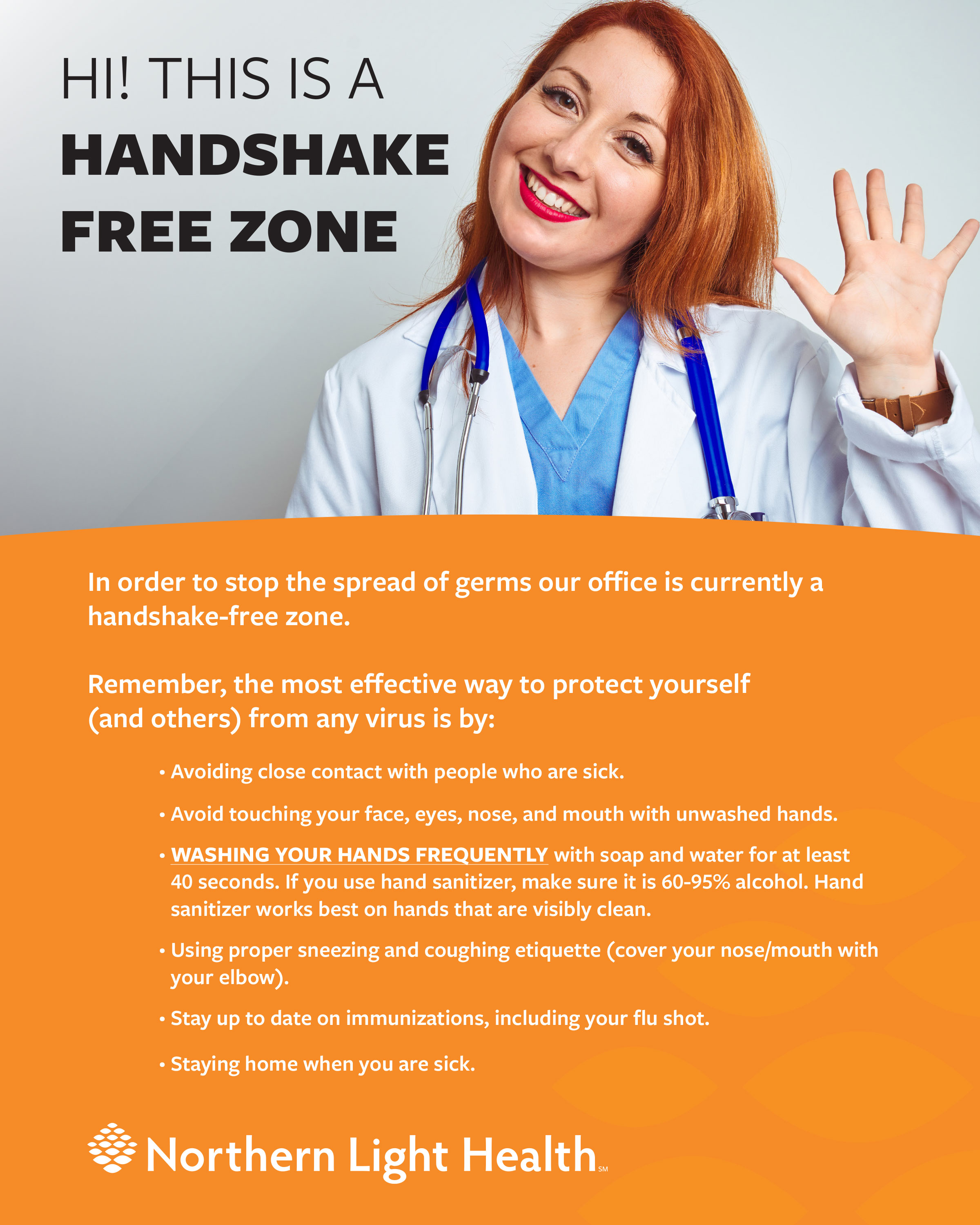 Handshake Free Zone - Poster